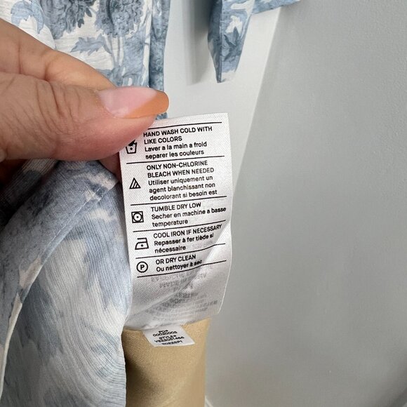 NWT Vince Dahlia floral print V neck high low women's midi dress size M - Picture 12 of 12